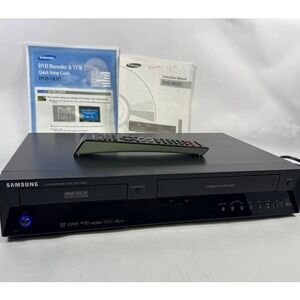 Samsung DVD Recorder VCR Combo Player Recorder Model DVHVRS357 w/ Remote Manuals